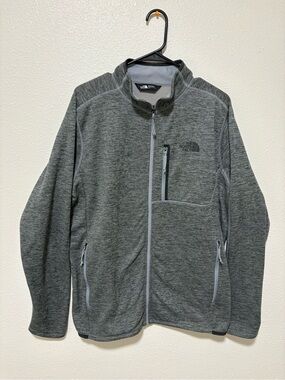 The North Face Men's Grey Full-Zip Fleece Jacket